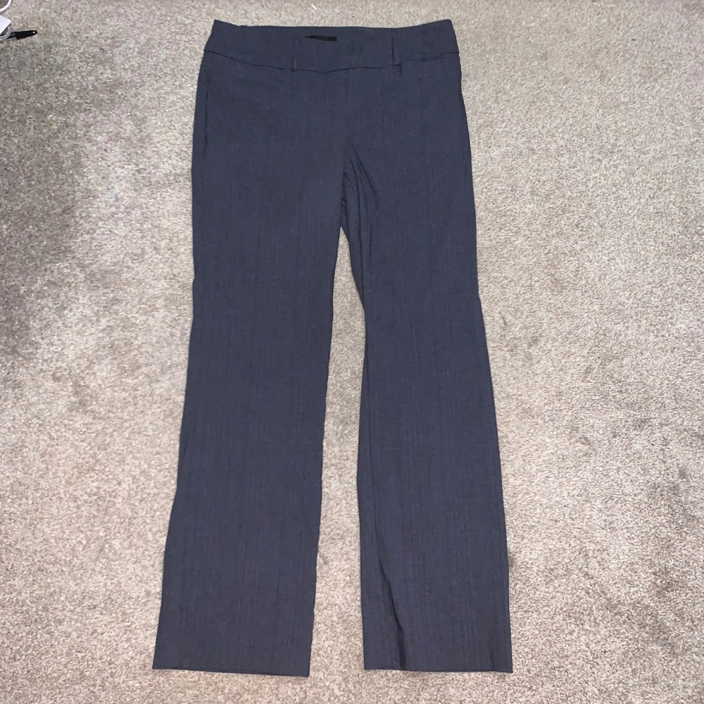 Rekucci Womens Indigo Tartan Plaid Pull On Straight Leg Comfort Pants Size 10P
